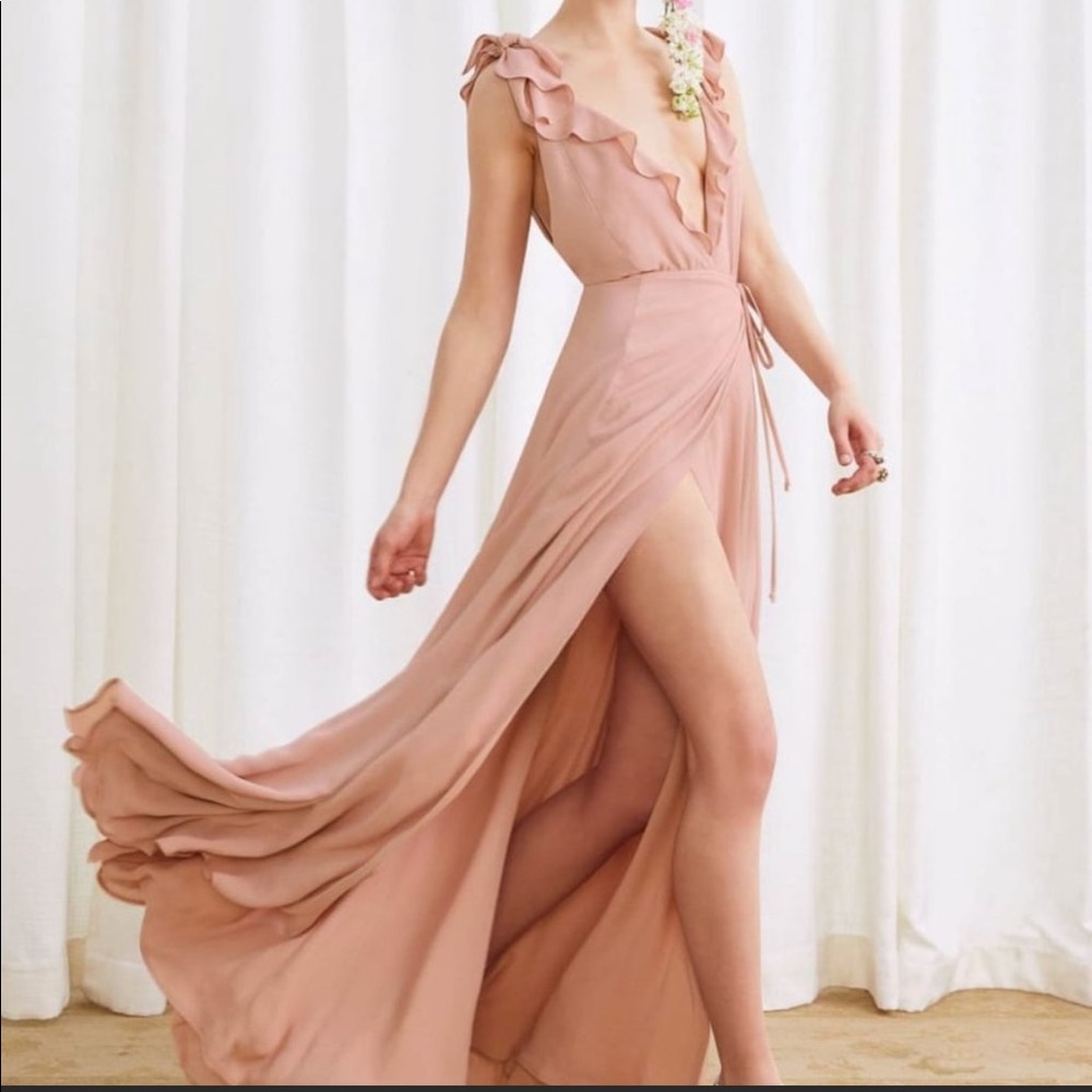 Reformation Peppermint Dress Blush NWT